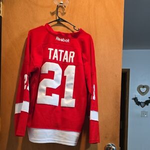 Reebok Red and White Hockey Jersey
